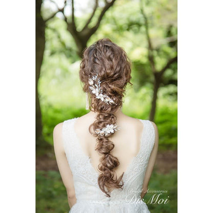 【ヘッドドレス】ヘアコームセット ~ブライダルヘッドドレス~ ≪HC-19≫ 【結婚式 ヘアアクセサリー】