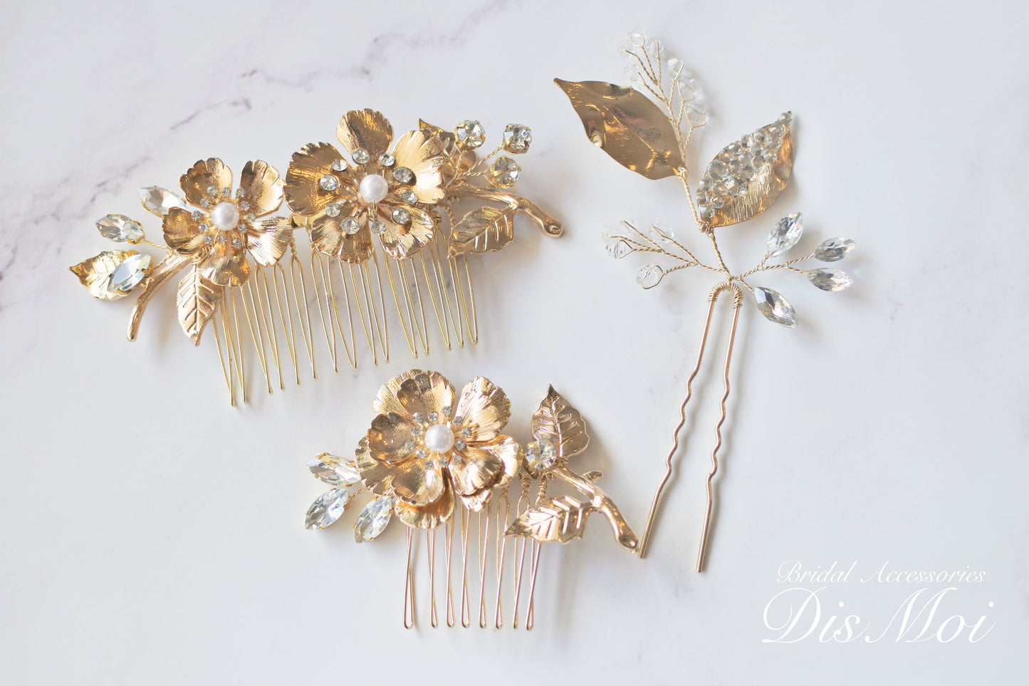 【ヘッドドレス】ヘアコームセット ~ブライダルヘッドドレス~ ≪HC-20≫ 【結婚式 ヘアアクセサリー】
