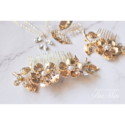 【ヘッドドレス】ヘアコームセット ~ブライダルヘッドドレス~ ≪HC-20≫ 【結婚式 ヘアアクセサリー】