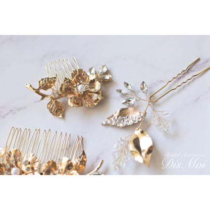 【ヘッドドレス】ヘアコームセット ~ブライダルヘッドドレス~ ≪HC-20≫ 【結婚式 ヘアアクセサリー】