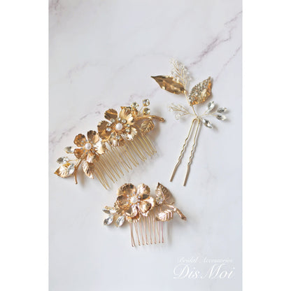 【ヘッドドレス】ヘアコームセット ~ブライダルヘッドドレス~ ≪HC-20≫ 【結婚式 ヘアアクセサリー】