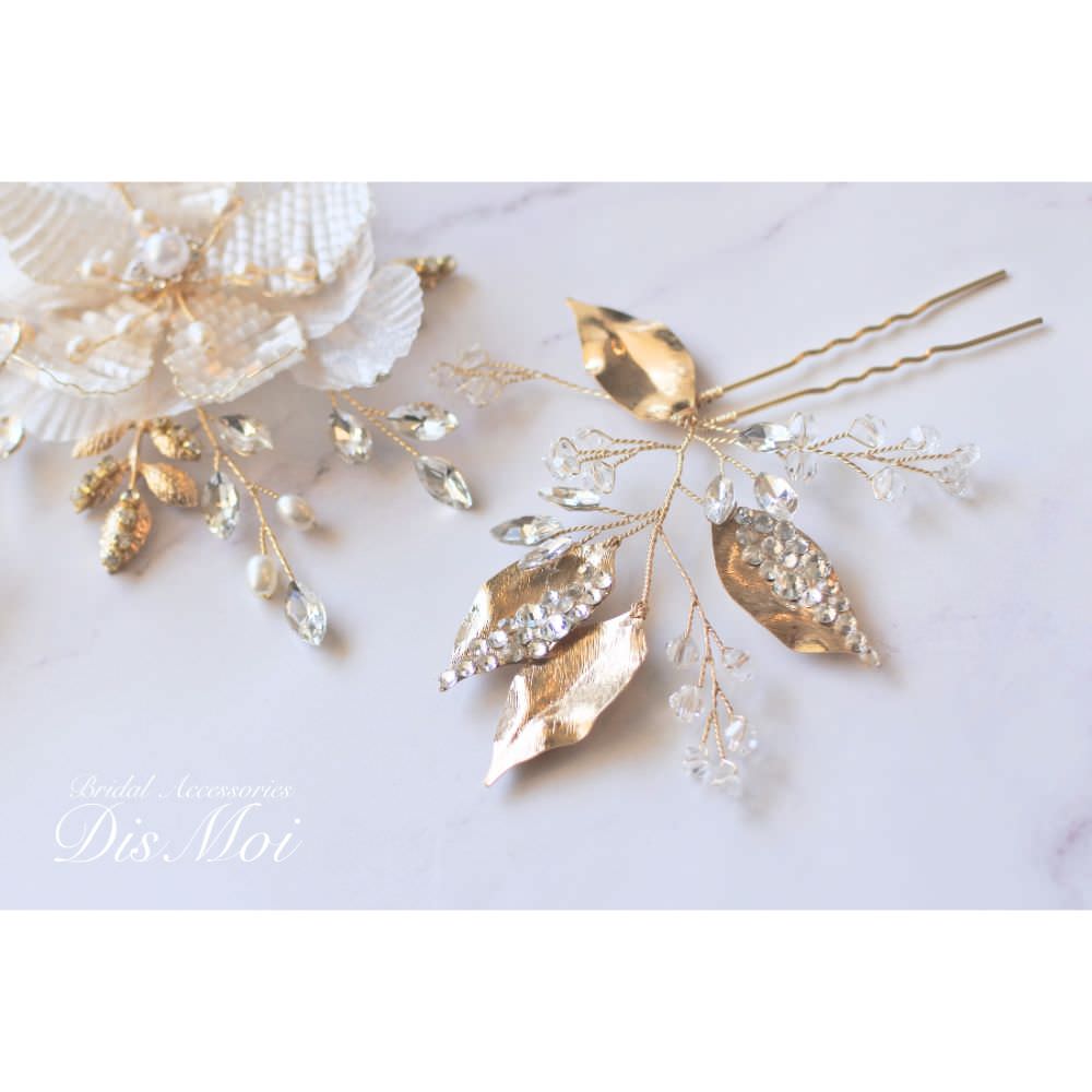 【ヘッドドレス】ヘアコームセット ~ブライダルヘッドドレス~ ≪HC-21≫ 【結婚式 ヘアアクセサリー】