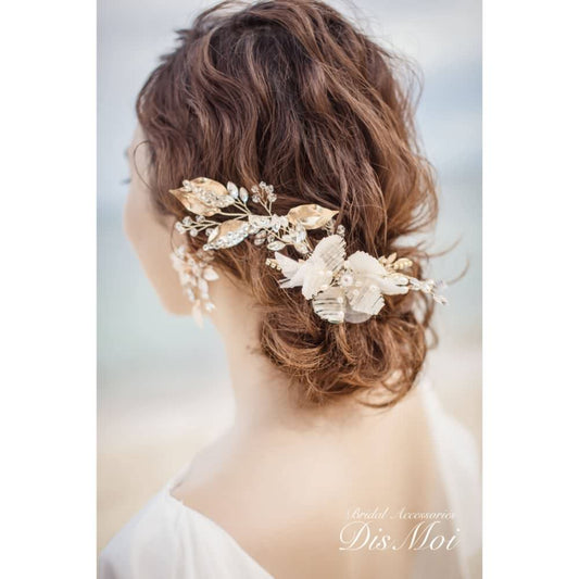 【ヘッドドレス】ヘアコームセット ~ブライダルヘッドドレス~ ≪HC-21≫ 【結婚式 ヘアアクセサリー】