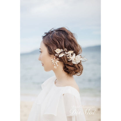 【ヘッドドレス】ヘアコームセット ~ブライダルヘッドドレス~ ≪HC-21≫ 【結婚式 ヘアアクセサリー】