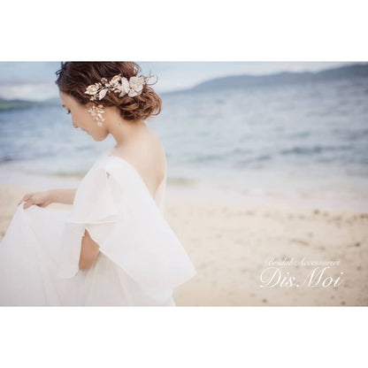 【ヘッドドレス】ヘアコームセット ~ブライダルヘッドドレス~ ≪HC-21≫ 【結婚式 ヘアアクセサリー】