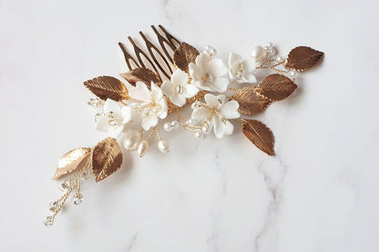 【ヘッドドレス】ヘアコームセットsilver/gold ~ブライダルヘッドドレス~ ≪HC-25≫ 【結婚式 ヘアアクセサリー】