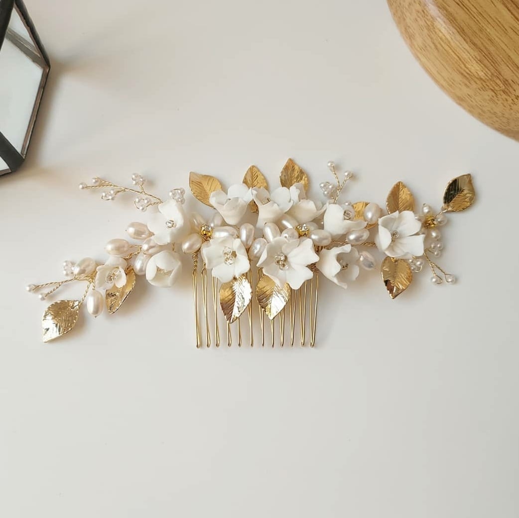 【ヘッドドレス】ヘアコーム ~ブライダルヘッドドレス~ ≪HC-26≫ 【結婚式 ヘアアクセサリー】