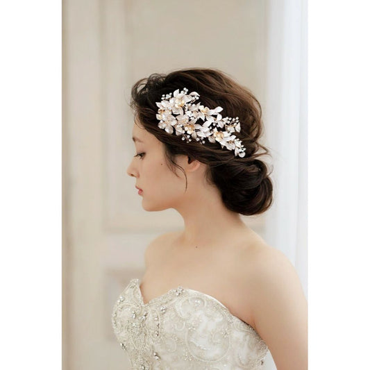 【ヘッドドレス】silver/gold ~ブライダルヘッドドレス~ ≪HD-23≫ 【結婚式 ヘアアクセサリー】
