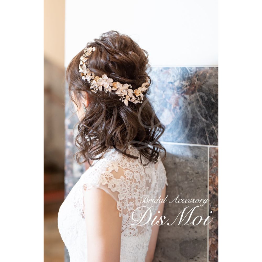 【ヘッドドレス】silver/gold ~ブライダルヘッドドレス~ ≪HD-23≫ 【結婚式 ヘアアクセサリー】
