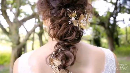 【ヘッドドレス】ヘッドドレスセット silver/gold ~ブライダルヘッドドレス~ ≪HD-35≫ 【結婚式 ヘアアクセサリー】