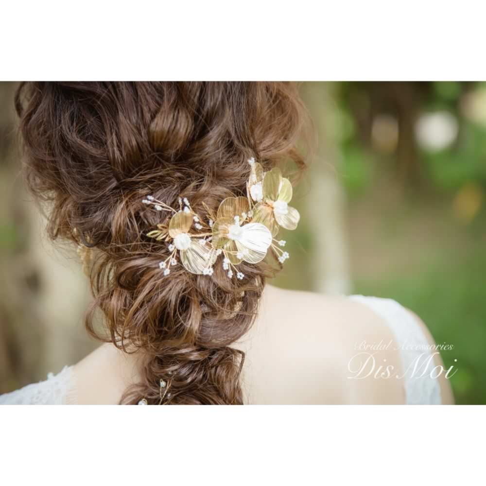 【ヘッドドレス】ヘッドドレスセット silver/gold ~ブライダルヘッドドレス~ ≪HD-35≫ 【結婚式 ヘアアクセサリー】