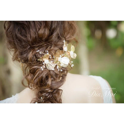 【ヘッドドレス】ヘッドドレスセット silver/gold ~ブライダルヘッドドレス~ ≪HD-35≫ 【結婚式 ヘアアクセサリー】