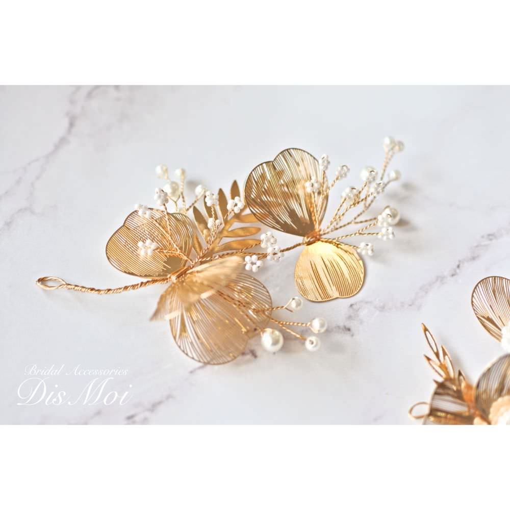 【ヘッドドレス】ヘッドドレスセット silver/gold ~ブライダルヘッドドレス~ ≪HD-35≫ 【結婚式 ヘアアクセサリー】