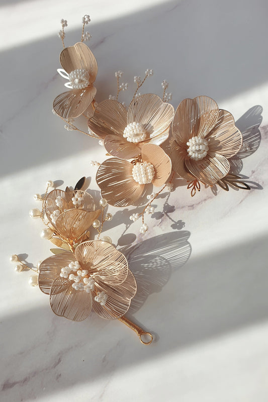 【ヘッドドレス】ヘッドドレスセット ~ブライダルヘッドドレス~ ≪HD-38≫ 【結婚式 ヘアアクセサリー】