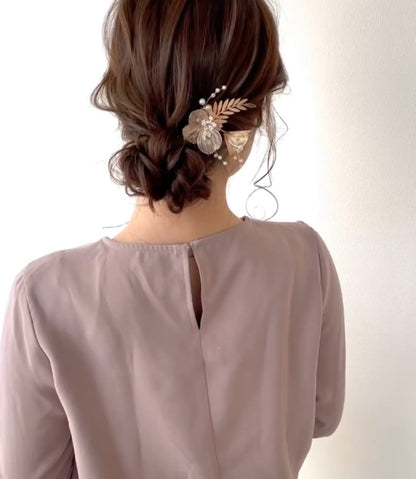 【ヘッドドレス】ヘッドドレスセット ~ブライダルヘッドドレス~ ≪HD-38≫ 【結婚式 ヘアアクセサリー】