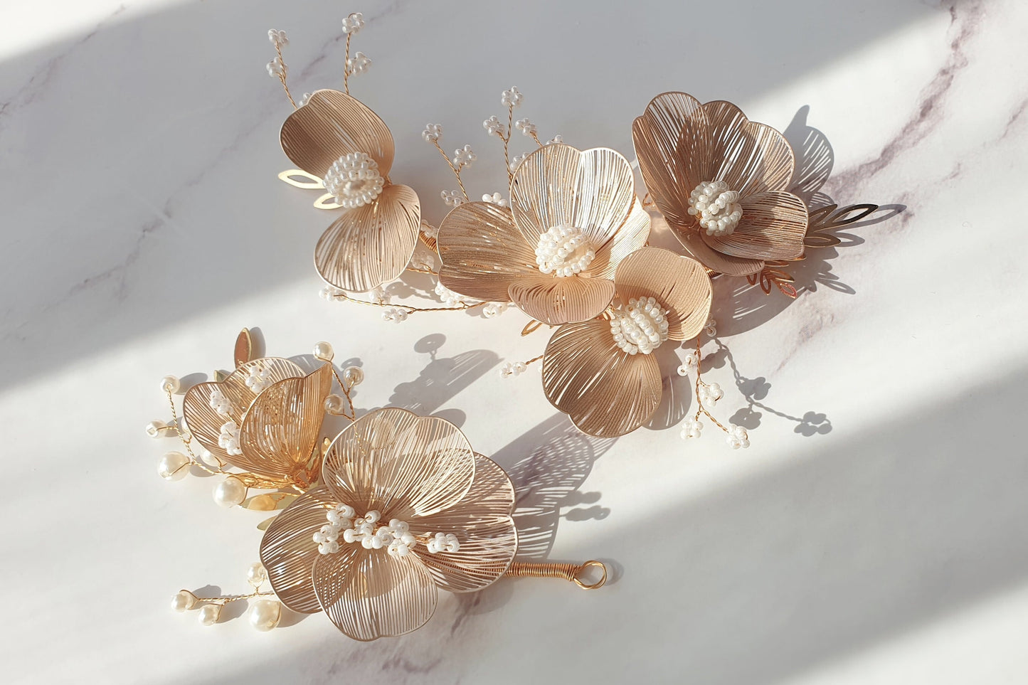 【ヘッドドレス】ヘッドドレスセット ~ブライダルヘッドドレス~ ≪HD-38≫ 【結婚式 ヘアアクセサリー】