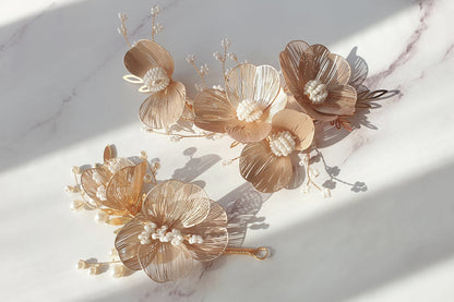 【ヘッドドレス】ヘッドドレスセット ~ブライダルヘッドドレス~ ≪HD-38≫ 【結婚式 ヘアアクセサリー】