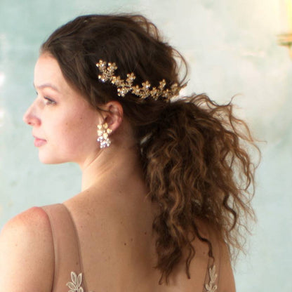 Elizabethbower Rambler マットゴールドのヘッドドレス 【結婚式　ヘアアクセサリー　レンタル】