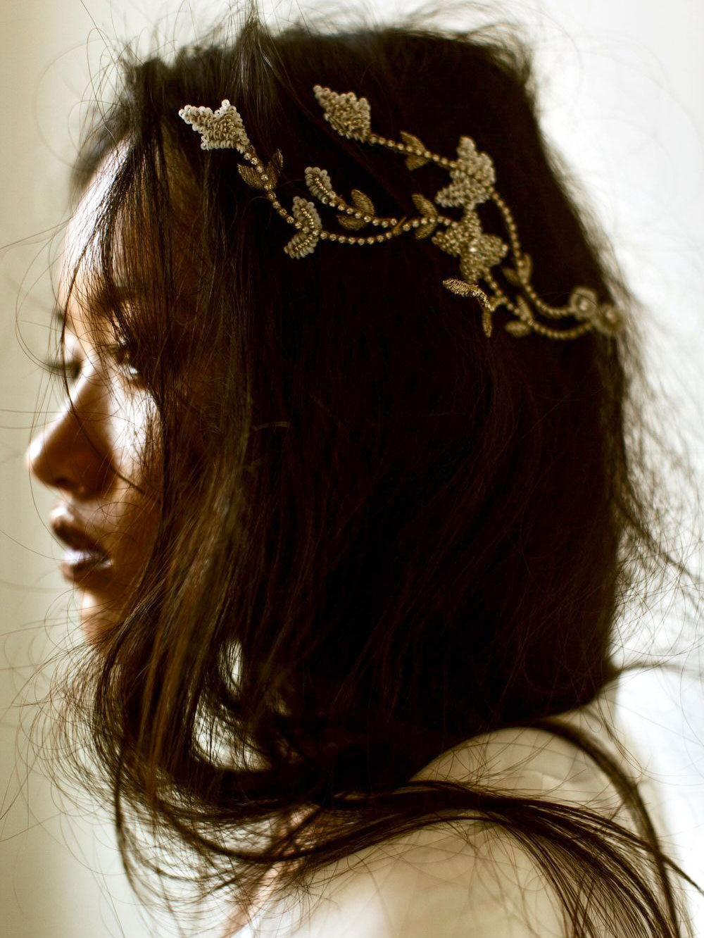 【3泊4日】a.b.Ellie Fiore ゴールドヘッドピース HD568 【結婚式 ヘアアクセサリー レンタル】