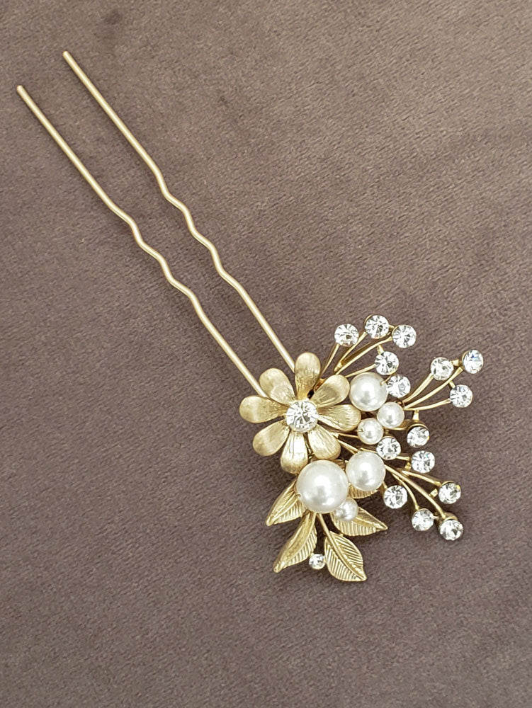 【3泊4日】Elizabeth Bower ゴールドヘッドコーム 【結婚式 ヘアアクセサリー レンタル】