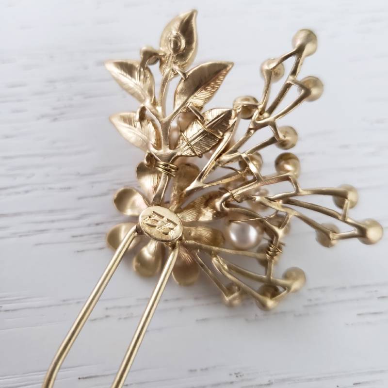 【3泊4日】Elizabeth Bower ゴールドヘッドコーム 【結婚式 ヘアアクセサリー レンタル】