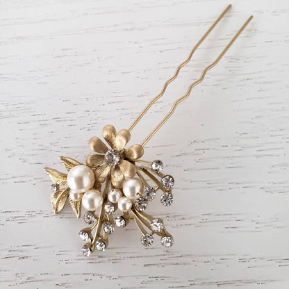 【3泊4日】Elizabeth Bower ゴールドヘッドコーム 【結婚式 ヘアアクセサリー レンタル】