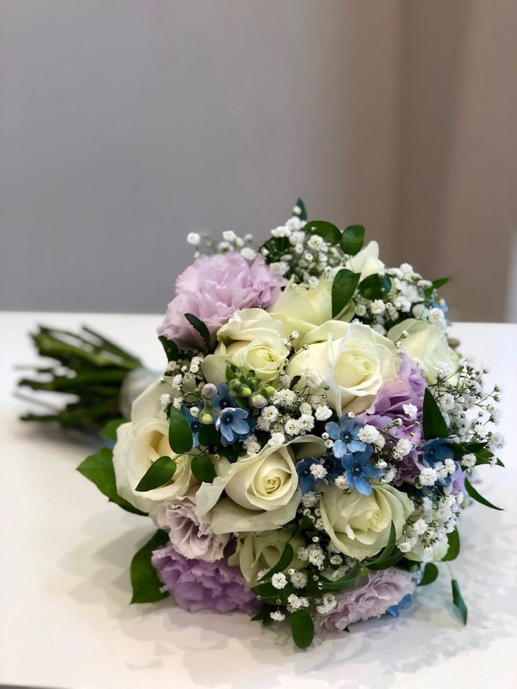 【生花】ナチュラルブーケ&ブートニア　【結婚式　フラワー　生花　ブーケ　ブートニア　オーダーメイド】