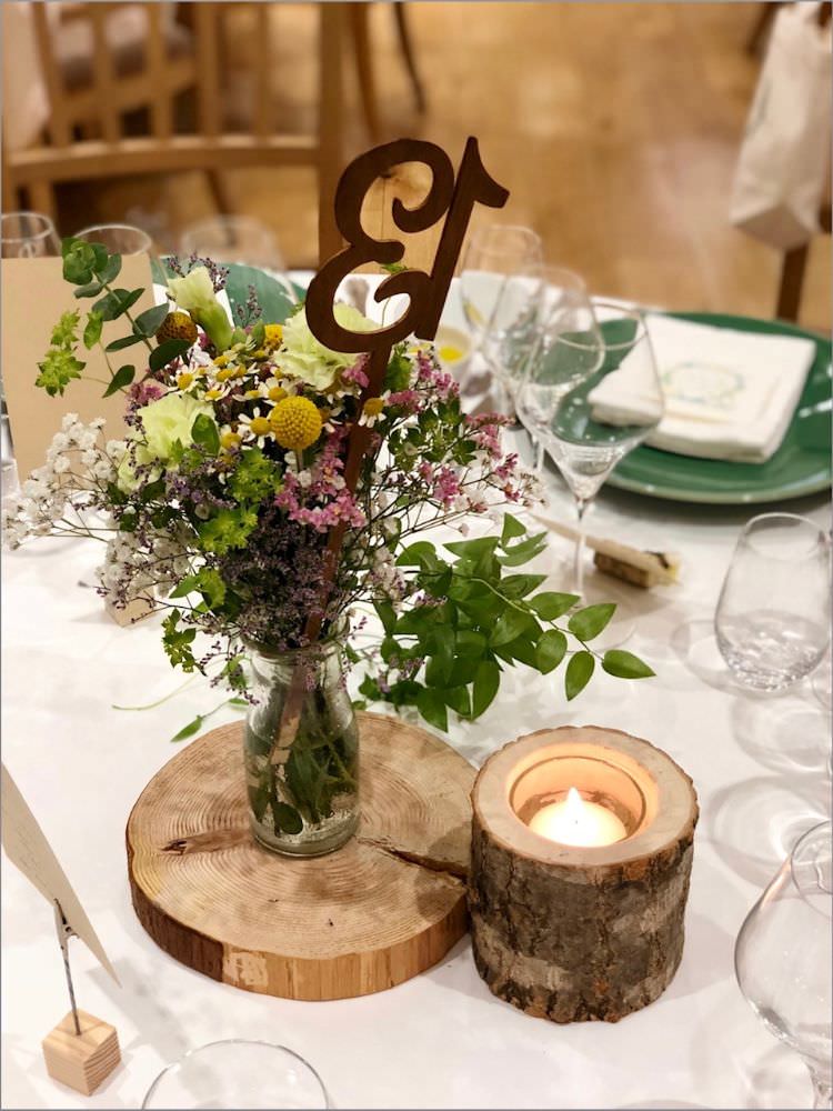 ナチュラルゲストテーブル装花 【結婚式 フラワー 会場装花】