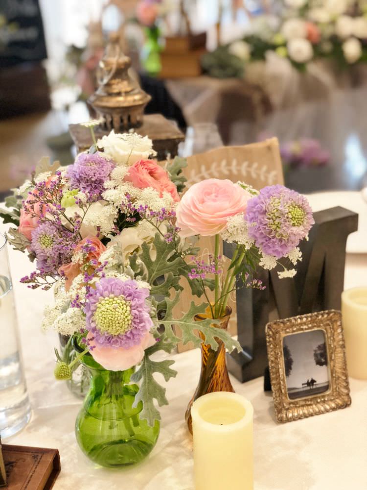 【美品】12個セット　ゲストテーブル装花　アーティシャルフラワー　造花　結婚式 ゲストテーブル装花 【結婚式 フラワー 会場装花】 – 結婚式準備サイト