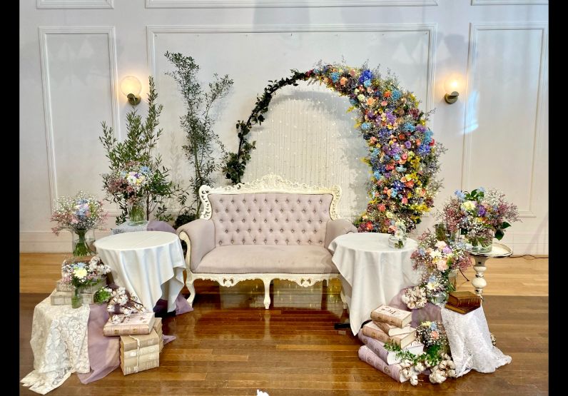 【レンタル】高砂装飾 兼 フォトブース 002 【結婚式 フラワー 会場装花 レンタル】