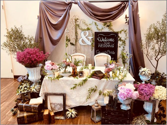 【レンタル】高砂装飾 兼 フォトブース 004 【結婚式 フラワー 会場装花 レンタル】