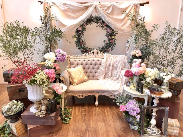 【レンタル】高砂装飾 兼 フォトブース 006 【結婚式 フラワー 会場装花 レンタル】
