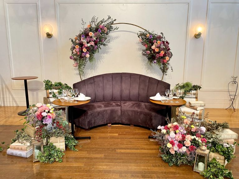 【レンタル】高砂装飾 兼 フォトブース 009 【結婚式 フラワー 会場装花 レンタル】