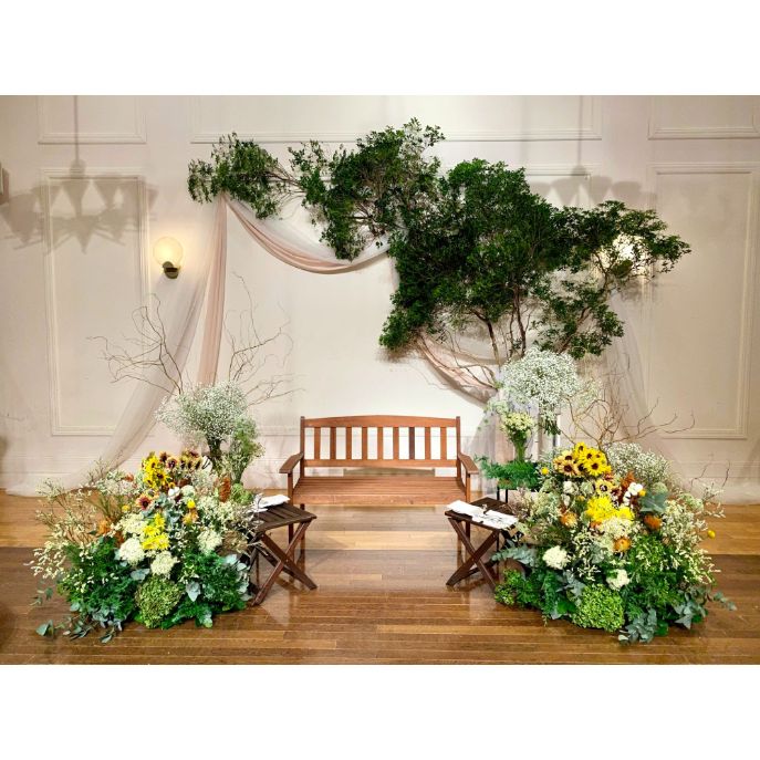 【ブーケプレゼント】オーダーメイドウェディング装花トータルプラン 【結婚式 フラワー 会場装花 オーダーメイド】