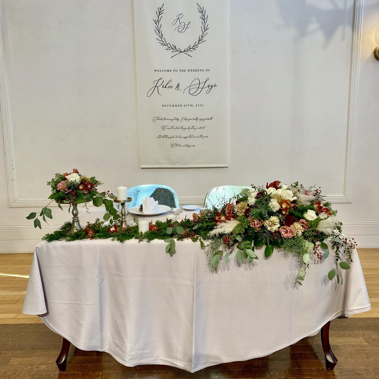 【オーダーメイド】メインテーブル装花 【結婚式 フラワー 会場装花 オーダーメイド】