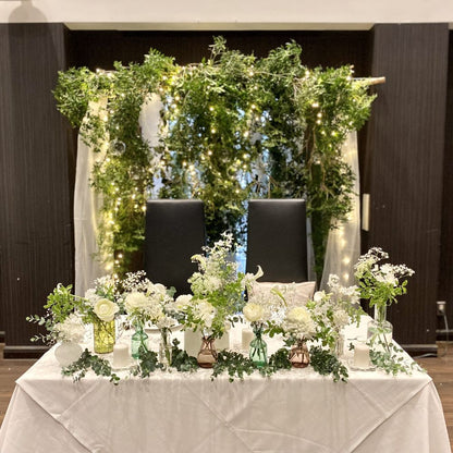 【オーダーメイド】メインテーブル&メインバック装花　【結婚式　フラワー　会場装花　オーダーメイド】