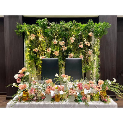 【オーダーメイド】メインテーブル&メインバック装花 【結婚式 フラワー 会場装花 オーダーメイド】