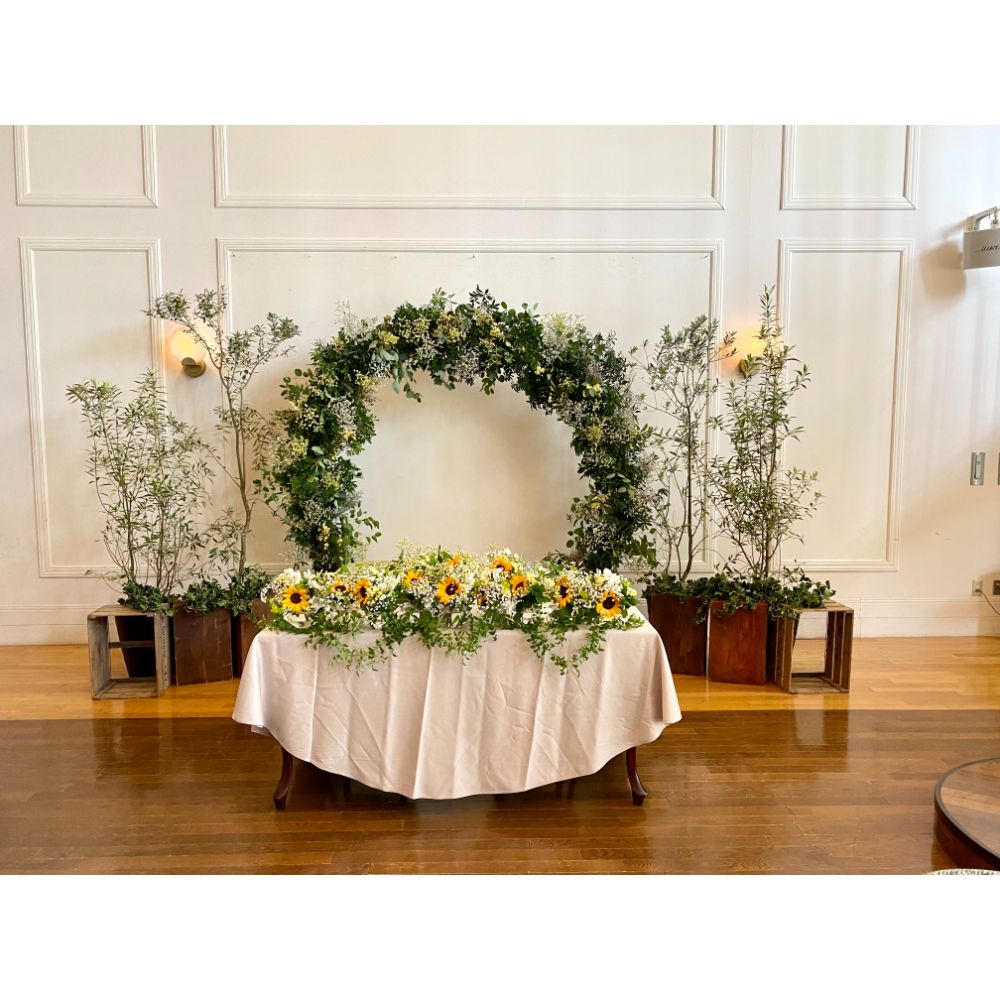 【オーダーメイド】メインテーブル&メインバック装花 【結婚式 フラワー 会場装花 オーダーメイド】