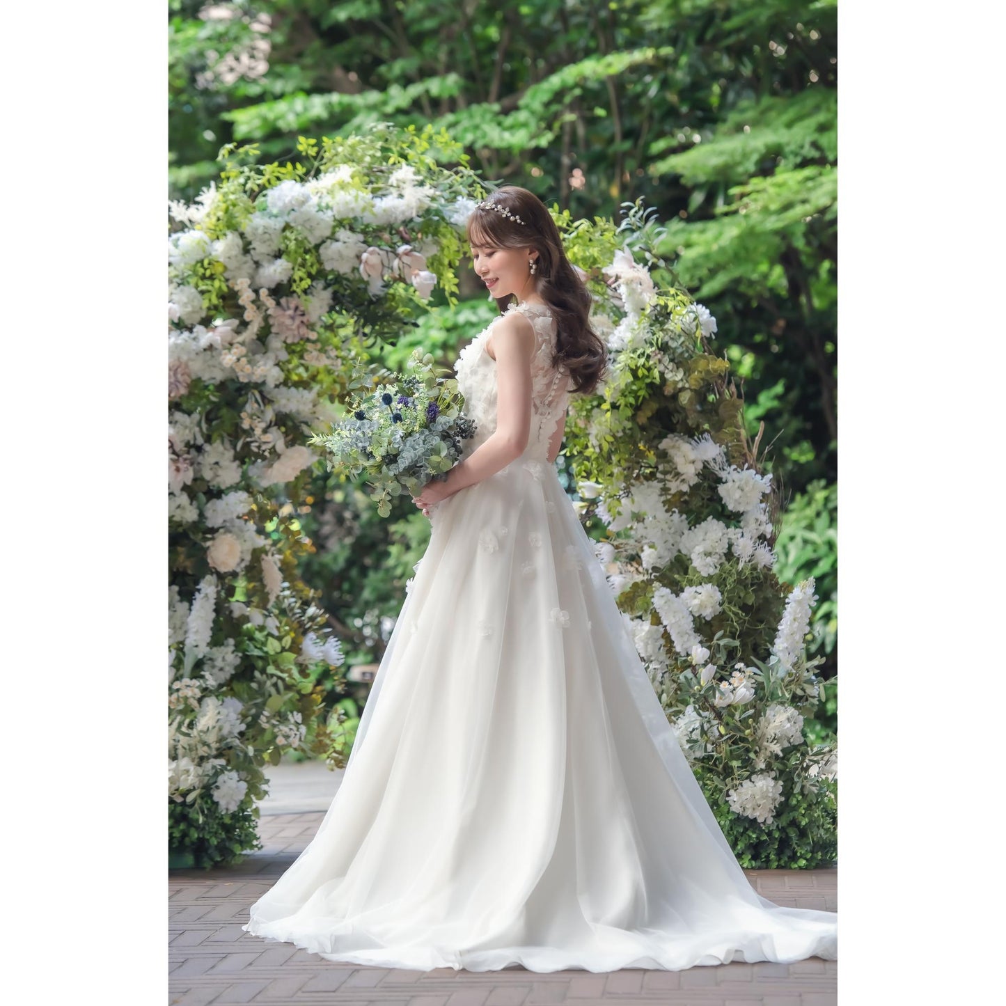 【レンタル】フォトウェディング用フラワーアーチ(レンタルブーケ&ブートニアセット)【結婚式 フラワー 会場装花】