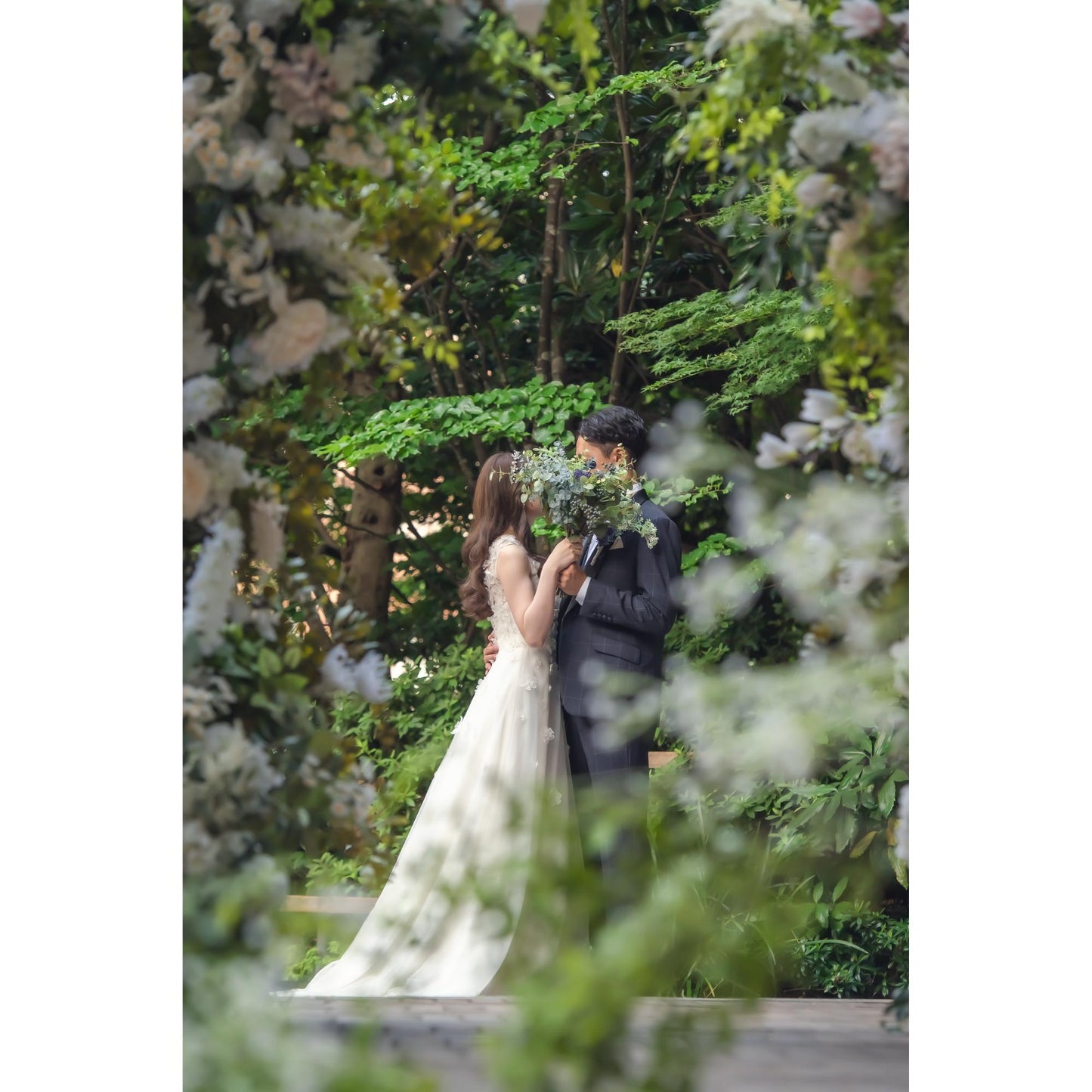 【レンタル】フォトウェディング用フラワーアーチ(レンタルブーケ&ブートニアセット)【結婚式 フラワー 会場装花】