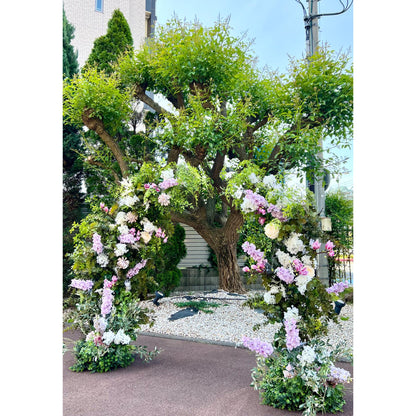 【レンタル】フォトウェディング用フラワーアーチ(レンタルブーケ&ブートニアセット)【結婚式 フラワー 会場装花】