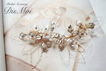 【ヘッドドレス】ヘッドピース ~ブライダルヘッドドレス~ ≪HP-24≫ 【結婚式 ヘアアクセサリー】