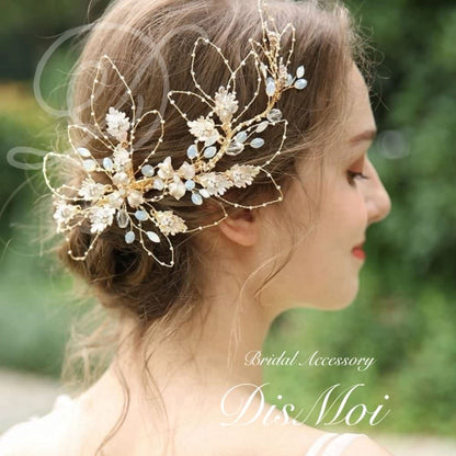 【ヘッドドレス】ヘッドピース ~ブライダルヘッドドレス~ ≪HP-24≫ 【結婚式 ヘアアクセサリー】