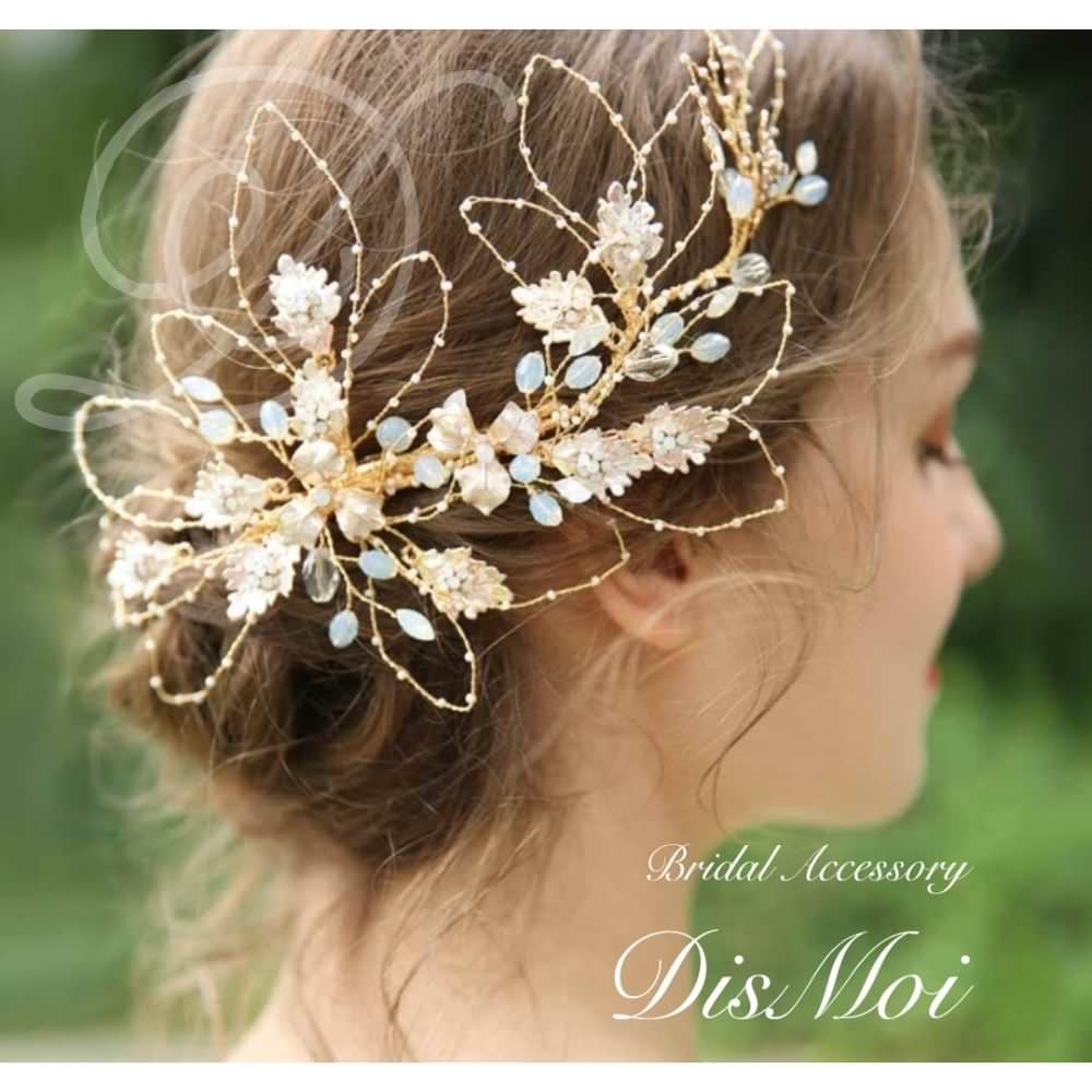 【ヘッドドレス】ヘッドピース ~ブライダルヘッドドレス~ ≪HP-24≫ 【結婚式 ヘアアクセサリー】