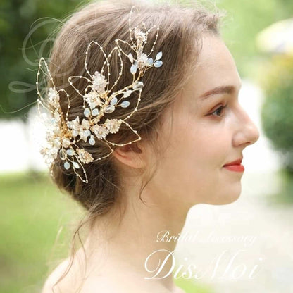 【ヘッドドレス】ヘッドピース ~ブライダルヘッドドレス~ ≪HP-24≫ 【結婚式　ヘアアクセサリー】