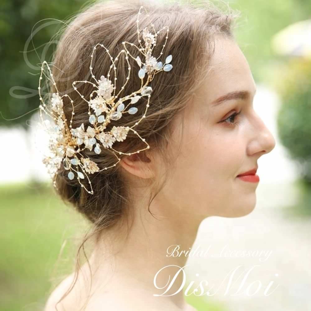 【ヘッドドレス】ヘッドピース ~ブライダルヘッドドレス~ ≪HP-24≫ 【結婚式 ヘアアクセサリー】
