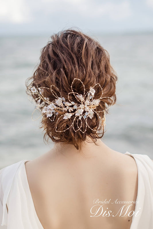 【ヘッドドレス】ヘッドピース ~ブライダルヘッドドレス~ ≪HP-24≫ 【結婚式 ヘアアクセサリー】