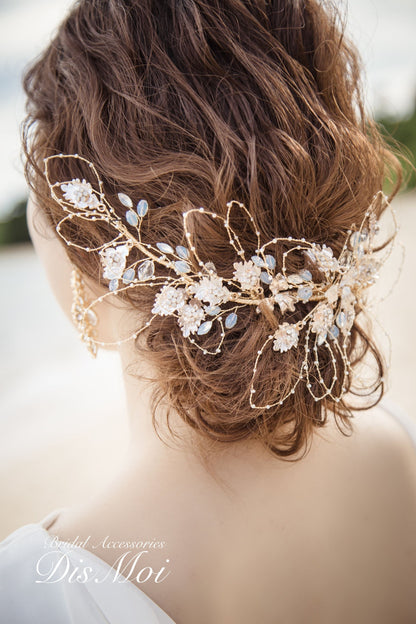 【ヘッドドレス】ヘッドピース ~ブライダルヘッドドレス~ ≪HP-24≫ 【結婚式　ヘアアクセサリー】