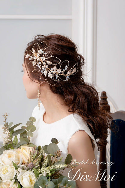 【ヘッドドレス】ヘッドピース ~ブライダルヘッドドレス~ ≪HP-24≫ 【結婚式　ヘアアクセサリー】