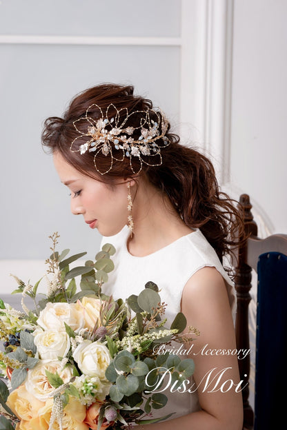 【ヘッドドレス】ヘッドピース ~ブライダルヘッドドレス~ ≪HP-24≫ 【結婚式 ヘアアクセサリー】